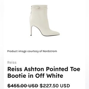 Reiss Ashton off white booties